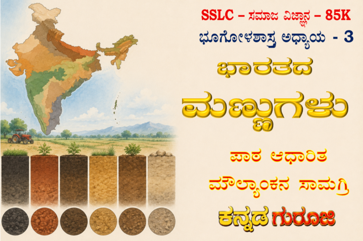 ಕರ್ನಾಟಕ SSLC ಸಮಾಜ ವಿಜ್ಞಾನ | ಭೂಗೋಳಶಾಸ್ತ್ರ ಅಧ್ಯಾಯ 3 | ಭಾರತದ ಮಣ್ಣುಗಳು | LBA ನೋಟ್ಸ್ (2026)